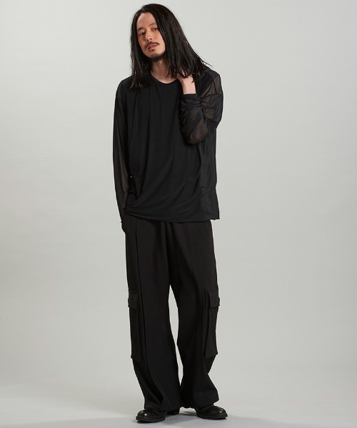 NO ID.(ノーアイディ)の「mlt5166-シアーBIG-PO プルオーバー(その他トップス・メンズ・F/B/P/ブラック・ONE SIZE)」の6枚目の写真