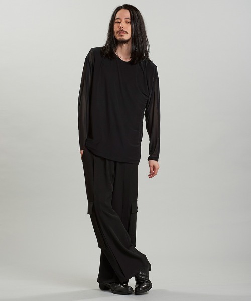 NO ID.(ノーアイディ)の「mlt5166-シアーBIG-PO プルオーバー(その他トップス・メンズ・F/B/P/ブラック・ONE SIZE)」の5枚目の写真