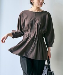 RONEL（ロネル）の「スムースウエストタック ハーフスリーブ プルオーバー（Tシャツ/カットソー）」