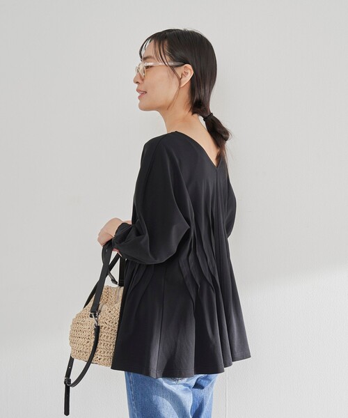 RONEL(ロネル)の「スムースウエストタック ハーフスリーブ プルオーバー(Tシャツ/カットソー・レディース・ブラック/モカ/ホワイト/ダークブラウン・S/M)」の9枚目の写真