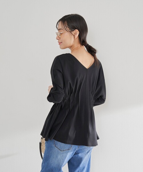 RONEL(ロネル)の「スムースウエストタック ハーフスリーブ プルオーバー(Tシャツ/カットソー・レディース・ブラック/モカ/ホワイト/ダークブラウン・S/M)」の10枚目の写真
