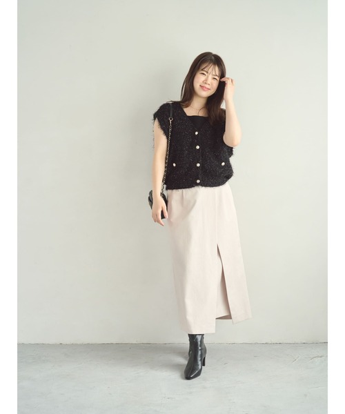 セール】ラップデザインハイウエストスカート 【低身長・小柄女性