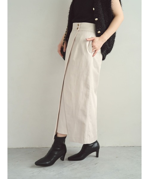 COHINA（コヒナ）の「ラップデザインハイウエストスカート 【低身長・小柄女性】（スカート・レディース・ブラック/ベージュ/グリーン・XS-Short/XS-Regular/S-Short/S-Regular）」の12枚目の写真