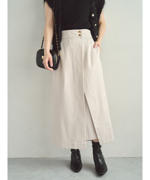 COHINA（コヒナ）の「ラップデザインハイウエストスカート 【低身長・小柄女性】（スカート・レディース・ブラック/ベージュ/グリーン・XS-Short/XS-Regular/S-Short/S-Regular）」の13枚目の写真