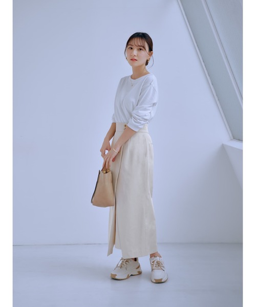 COHINA（コヒナ）の「ラップデザインハイウエストスカート 【低身長・小柄女性】（スカート・レディース・ブラック/ベージュ/グリーン・XS-Short/XS-Regular/S-Short/S-Regular）」の7枚目の写真