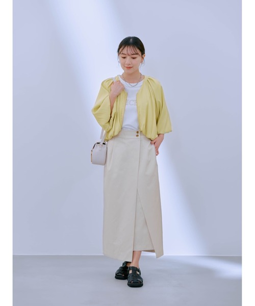 COHINA（コヒナ）の「ラップデザインハイウエストスカート 【低身長・小柄女性】（スカート・レディース・ブラック/ベージュ/グリーン・XS-Short/XS-Regular/S-Short/S-Regular）」の6枚目の写真