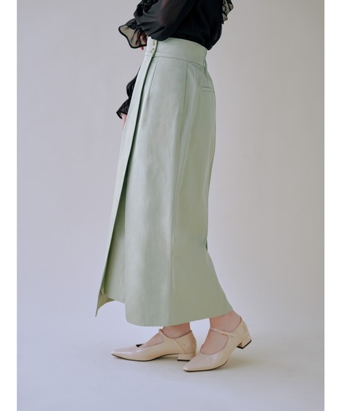 COHINA（コヒナ）の「ラップデザインハイウエストスカート 【低身長・小柄女性】（スカート・レディース・ブラック/ベージュ/グリーン・XS-Short/XS-Regular/S-Short/S-Regular）」の16枚目の写真