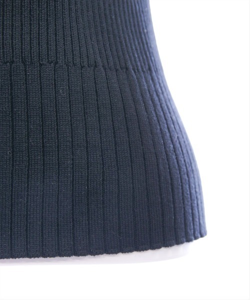 CLEAR BASIC（クリアベーシック）の「前後2wayタンクリブニットトップス[着回し力抜群 夏 肌見せ]≪SS新作≫（ニット/セーター・レディース・ブラック/オフホワイト・F）」の9枚目の写真