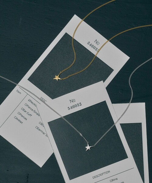 and cloud(アンドクラウド)の「Minimum Star Necklace(ネックレス・レディース・イエローゴールド/シルバー・FREE)」の1枚目の写真