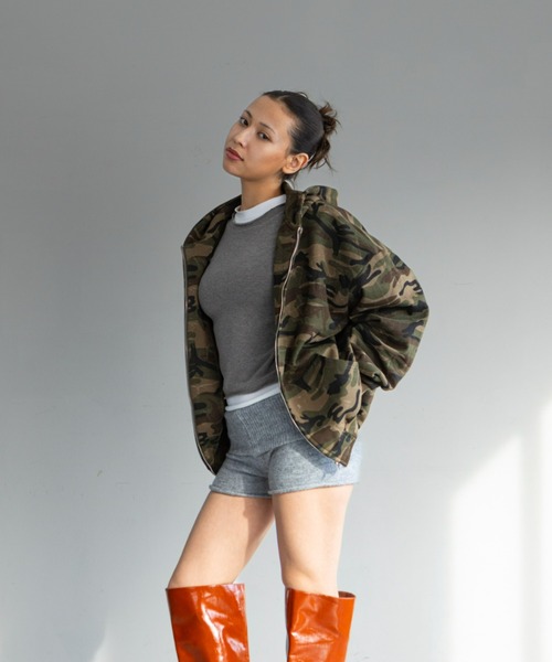 FIG&VIPER（フィグアンドバイパー）の「CAMOスウェットフーディ（パーカー・レディース・カーキ・FREE）」の9枚目の写真