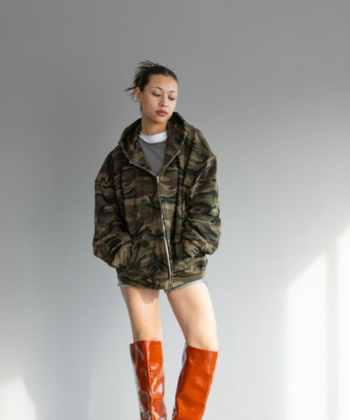 FIG&VIPER（フィグアンドバイパー）の「CAMOスウェットフーディ（パーカー・レディース・カーキ・FREE）」の10枚目の写真