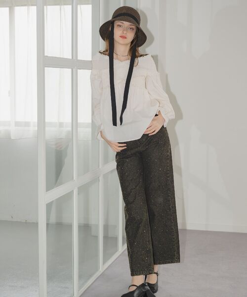 RETRO GIRL(レトロガール)の「ストーンパンツ(デニムパンツ・レディース・ダークブルー/ブルー/ブラック・SMALL/MEDIUM)」の5枚目の写真