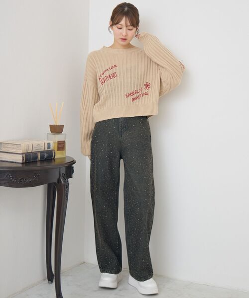 RETRO GIRL(レトロガール)の「ストーンパンツ(デニムパンツ・レディース・ダークブルー/ブルー/ブラック・SMALL/MEDIUM)」の7枚目の写真