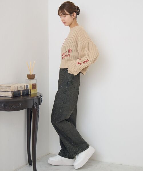 RETRO GIRL(レトロガール)の「ストーンパンツ(デニムパンツ・レディース・ダークブルー/ブルー/ブラック・SMALL/MEDIUM)」の9枚目の写真