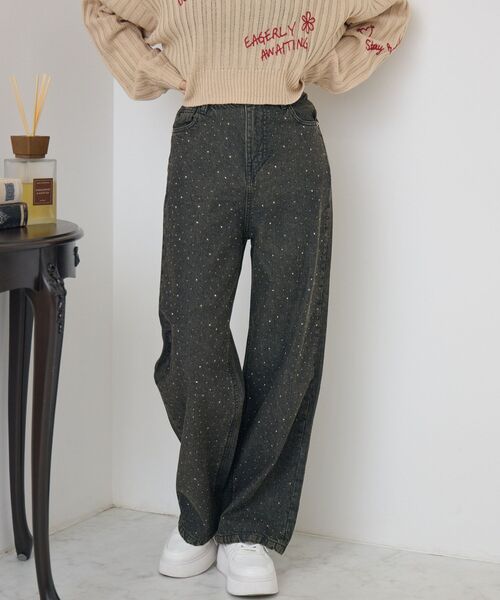 RETRO GIRL(レトロガール)の「ストーンパンツ(デニムパンツ・レディース・ダークブルー/ブルー/ブラック・SMALL/MEDIUM)」の11枚目の写真