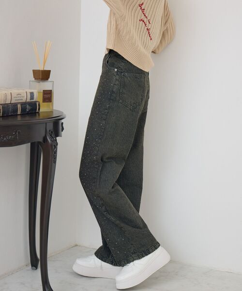 RETRO GIRL(レトロガール)の「ストーンパンツ(デニムパンツ・レディース・ダークブルー/ブルー/ブラック・SMALL/MEDIUM)」の13枚目の写真