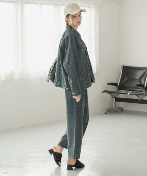 RETRO GIRL(レトロガール)の「ストーンパンツ(デニムパンツ・レディース・ダークブルー/ブルー/ブラック・SMALL/MEDIUM)」の17枚目の写真