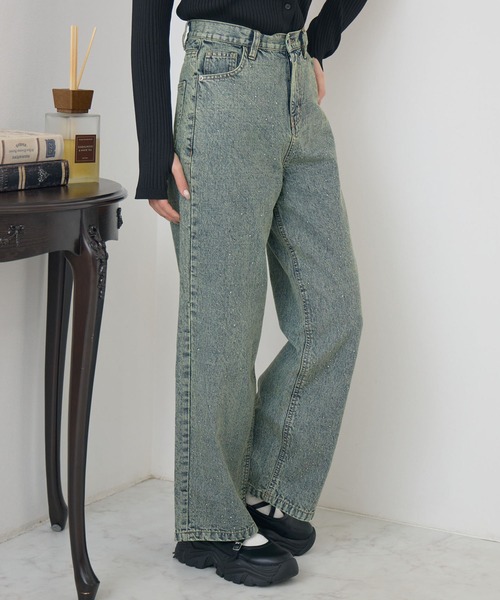 RETRO GIRL(レトロガール)の「ストーンパンツ(デニムパンツ・レディース・ダークブルー/ブルー/ブラック・SMALL/MEDIUM)」の3枚目の写真