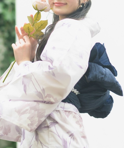 CELEN（セレン）の「【1人で着られる浴衣4点セット】浴衣・兵児帯・腰紐2本《夏恋浴衣》（浴衣・レディース・パープル系/ピンク系1/アイボリー系/ホワイト系/グレー系1/ピンク系2/グレー系2/パープル系2・FREE）」の6枚目の写真