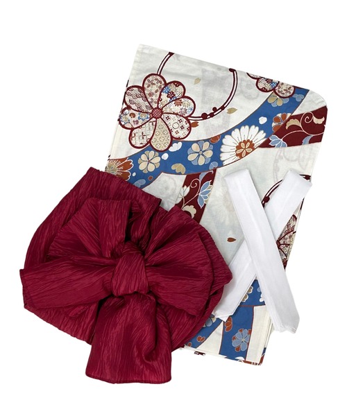 CELEN（セレン）の「【1人で着られる浴衣4点セット】浴衣・兵児帯・腰紐2本《夏恋浴衣》（浴衣・レディース・パープル系/ピンク系1/アイボリー系/ホワイト系/グレー系1/ピンク系2/グレー系2/パープル系2・FREE）」の17枚目の写真