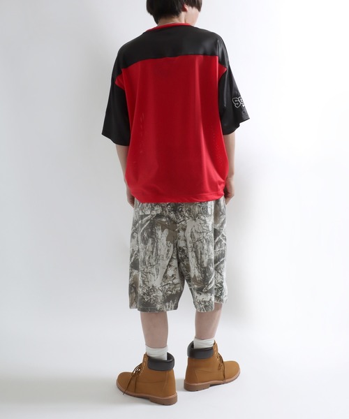 Salong hameu(サロン ハミュー)の「フットボールユニフォームTシャツ/ゲームシャツ メンズ レディース ユニセックス #ブロークコア(Tシャツ/カットソー・メンズ・カーキ/ネイビー/レッド/ブラック・LL/M/L)」の14枚目の写真