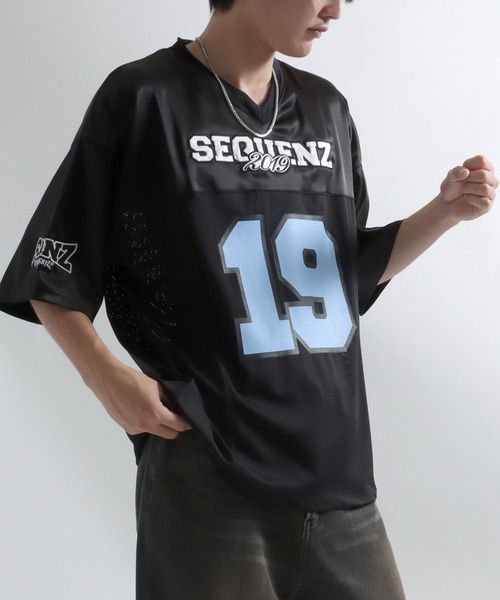 Salong hameu(サロン ハミュー)の「フットボールユニフォームTシャツ/ゲームシャツ メンズ レディース ユニセックス #ブロークコア(Tシャツ/カットソー・メンズ・カーキ/ネイビー/レッド/ブラック・LL/M/L)」の6枚目の写真