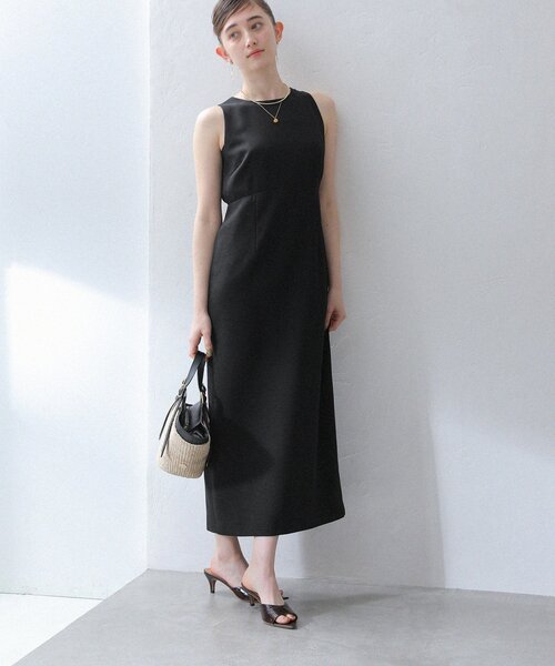 La TOTALITE（ラトータリテ）の「【洗える】バックシャンアイラインワンピース（ワンピース・レディース・ブラック/マルチ/ブルー系その他・36/38）」の2枚目の写真