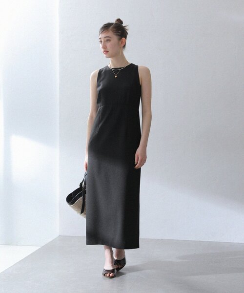La TOTALITE（ラトータリテ）の「【洗える】バックシャンアイラインワンピース（ワンピース・レディース・ブラック/マルチ/ブルー系その他・36/38）」の4枚目の写真