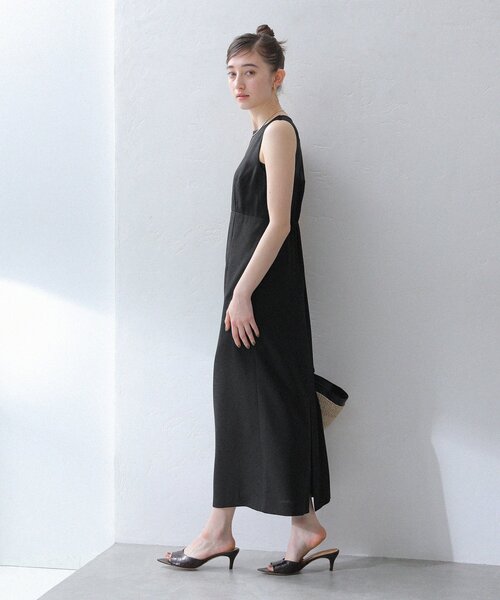 La TOTALITE（ラトータリテ）の「【洗える】バックシャンアイラインワンピース（ワンピース・レディース・ブラック/マルチ/ブルー系その他・36/38）」の5枚目の写真