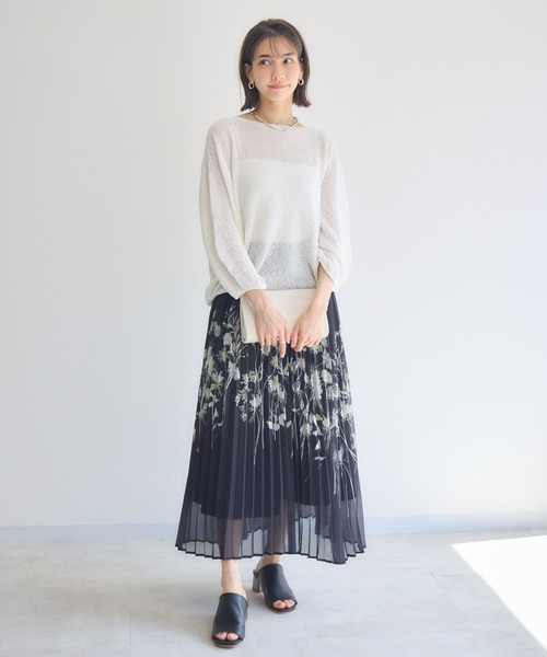 KATHARINE ROSS（キャサリンロス）の「【KATHARINE ROSS】エッチングプリントスカート（スカート・レディース・ブラック/アイボリー・MEDIUM）」の3枚目の写真