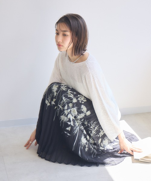 KATHARINE ROSS（キャサリンロス）の「【KATHARINE ROSS】エッチングプリントスカート（スカート・レディース・ブラック/アイボリー・MEDIUM）」の6枚目の写真