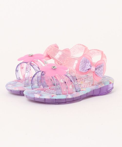 シュープラザ(シュープラザ)の「【DOUBLE STAR】光る キッズサンダル(サンダル・キッズ・レインボー/パープル・15.0cm/16.0cm/17.0cm/18.0cm/19.0cm)」の2枚目の写真