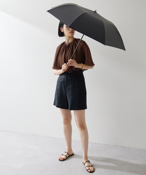 新品未使用　ウィムガゼット　晴雨兼用折り畳み傘　グレー×ゼブラ Whim Gazette（ウィムガゼット）の「【晴雨兼用】レオパード楽折り傘