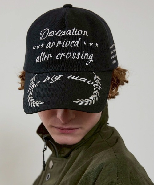 ESC STUDIO(イーエスシースタジオ)の「【ESC STUDIO】big waves ball cap(キャップ・メンズ・ブラック/ブラウン/ネイビー・ONE SIZE)」の2枚目の写真