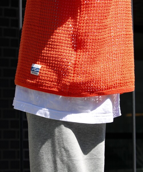 ARMY TWILL（アーミーツイル）の「【ARMY TWILL/アーミーツイル】Cotton Mesh Tee コットンメッシュTシャツ（Tシャツ/カットソー・メンズ・オレンジ/アイボリー/ブラック/ブルー・S/M/L）」の13枚目の写真