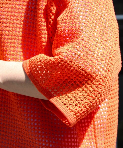 ARMY TWILL（アーミーツイル）の「【ARMY TWILL/アーミーツイル】Cotton Mesh Tee コットンメッシュTシャツ（Tシャツ/カットソー・メンズ・オレンジ/アイボリー/ブラック/ブルー・S/M/L）」の14枚目の写真