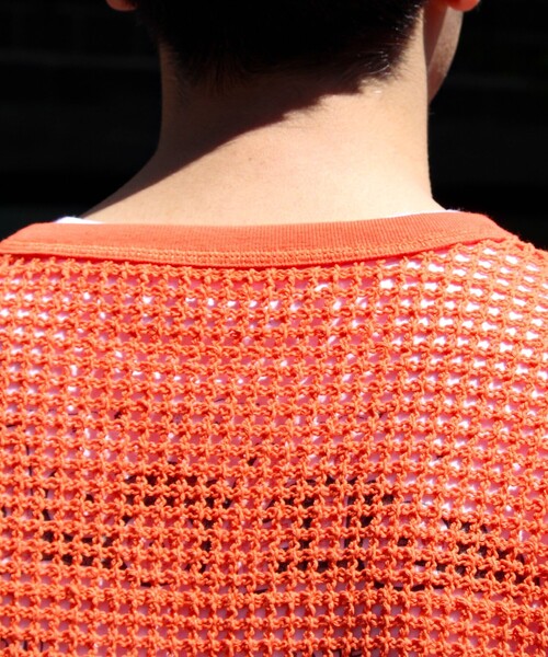 ARMY TWILL（アーミーツイル）の「【ARMY TWILL/アーミーツイル】Cotton Mesh Tee コットンメッシュTシャツ（Tシャツ/カットソー・メンズ・オレンジ/アイボリー/ブラック/ブルー・S/M/L）」の15枚目の写真