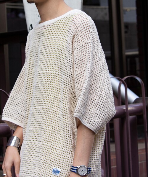 ARMY TWILL（アーミーツイル）の「【ARMY TWILL/アーミーツイル】Cotton Mesh Tee コットンメッシュTシャツ（Tシャツ/カットソー・メンズ・オレンジ/アイボリー/ブラック/ブルー・S/M/L）」の17枚目の写真