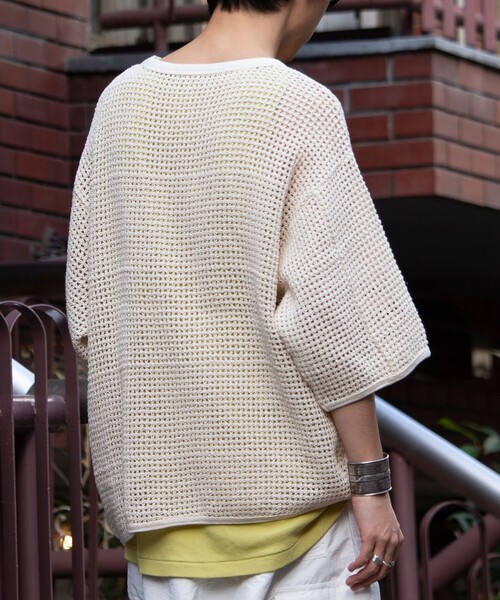 ARMY TWILL（アーミーツイル）の「【ARMY TWILL/アーミーツイル】Cotton Mesh Tee コットンメッシュTシャツ（Tシャツ/カットソー・メンズ・オレンジ/アイボリー/ブラック/ブルー・S/M/L）」の18枚目の写真