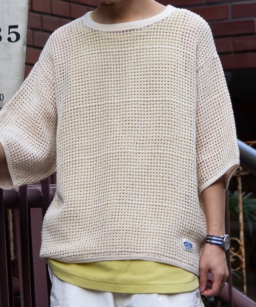 ARMY TWILL（アーミーツイル）の「【ARMY TWILL/アーミーツイル】Cotton Mesh Tee コットンメッシュTシャツ（Tシャツ/カットソー・メンズ・オレンジ/アイボリー/ブラック/ブルー・S/M/L）」の19枚目の写真