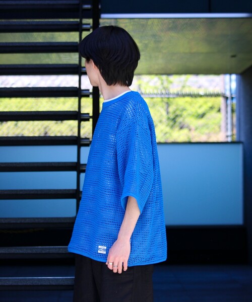 ARMY TWILL（アーミーツイル）の「【ARMY TWILL/アーミーツイル】Cotton Mesh Tee コットンメッシュTシャツ（Tシャツ/カットソー・メンズ・オレンジ/アイボリー/ブラック/ブルー・S/M/L）」の22枚目の写真