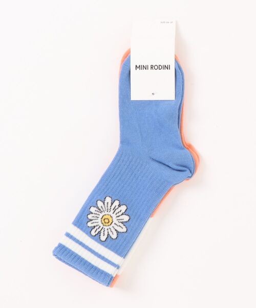 Mini Rodini(ミニロディーニ)の「mini rodini / 2足セットソックス(ソックス/靴下・キッズ・マルチ・18-21cm/16-18cm/14-16cm)」の1枚目の写真