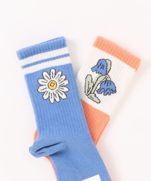 Mini Rodini(ミニロディーニ)の「mini rodini / 2足セットソックス(ソックス/靴下・キッズ・マルチ・18-21cm/16-18cm/14-16cm)」の2枚目の写真