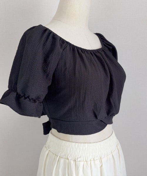 shoppinggo（ショッピングゴー）の「新作ブラウス風 バックリボン（シャツ/ブラウス・レディース・ホワイト/ブラック・M）」の16枚目の写真