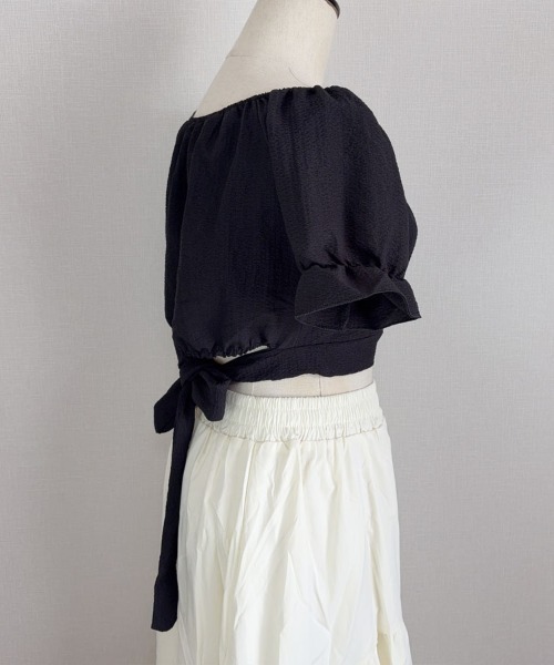 shoppinggo（ショッピングゴー）の「新作ブラウス風 バックリボン（シャツ/ブラウス・レディース・ホワイト/ブラック・M）」の15枚目の写真