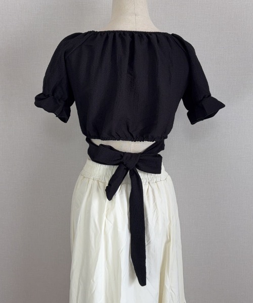 shoppinggo（ショッピングゴー）の「新作ブラウス風 バックリボン（シャツ/ブラウス・レディース・ホワイト/ブラック・M）」の14枚目の写真