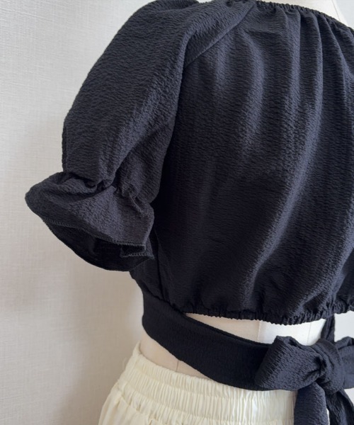 shoppinggo（ショッピングゴー）の「新作ブラウス風 バックリボン（シャツ/ブラウス・レディース・ホワイト/ブラック・M）」の13枚目の写真