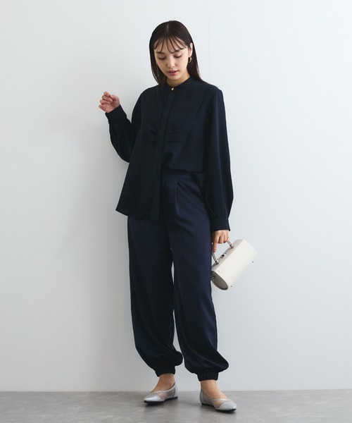 QUEENS COURT（クイーンズコート）の「サテンイージージョガーパンツ≪洗濯機で洗える≫（その他パンツ・レディース・ピンク/グリーン/ネイビー・M）」の12枚目の写真