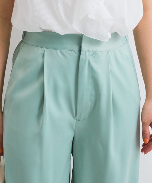 QUEENS COURT（クイーンズコート）の「サテンイージージョガーパンツ≪洗濯機で洗える≫（その他パンツ・レディース・ピンク/グリーン/ネイビー・M）」の7枚目の写真