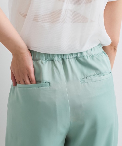 QUEENS COURT（クイーンズコート）の「サテンイージージョガーパンツ≪洗濯機で洗える≫（その他パンツ・レディース・ピンク/グリーン/ネイビー・M）」の9枚目の写真